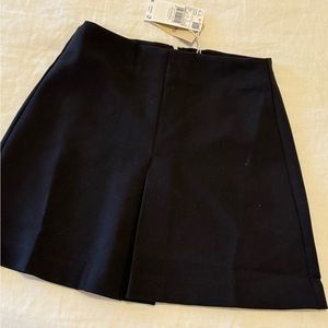 Black Mini Skirt with Slit